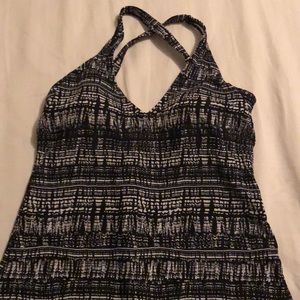 Black and white swimsuit top